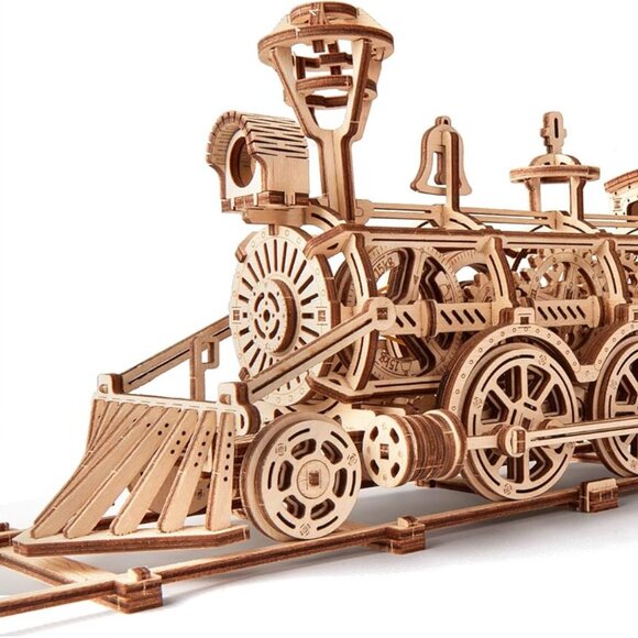 3D Wooden Puzzle - 34"x7″ Wooden Train - Engineering DIY Wooden Model for Adults - Picture 1 of 10